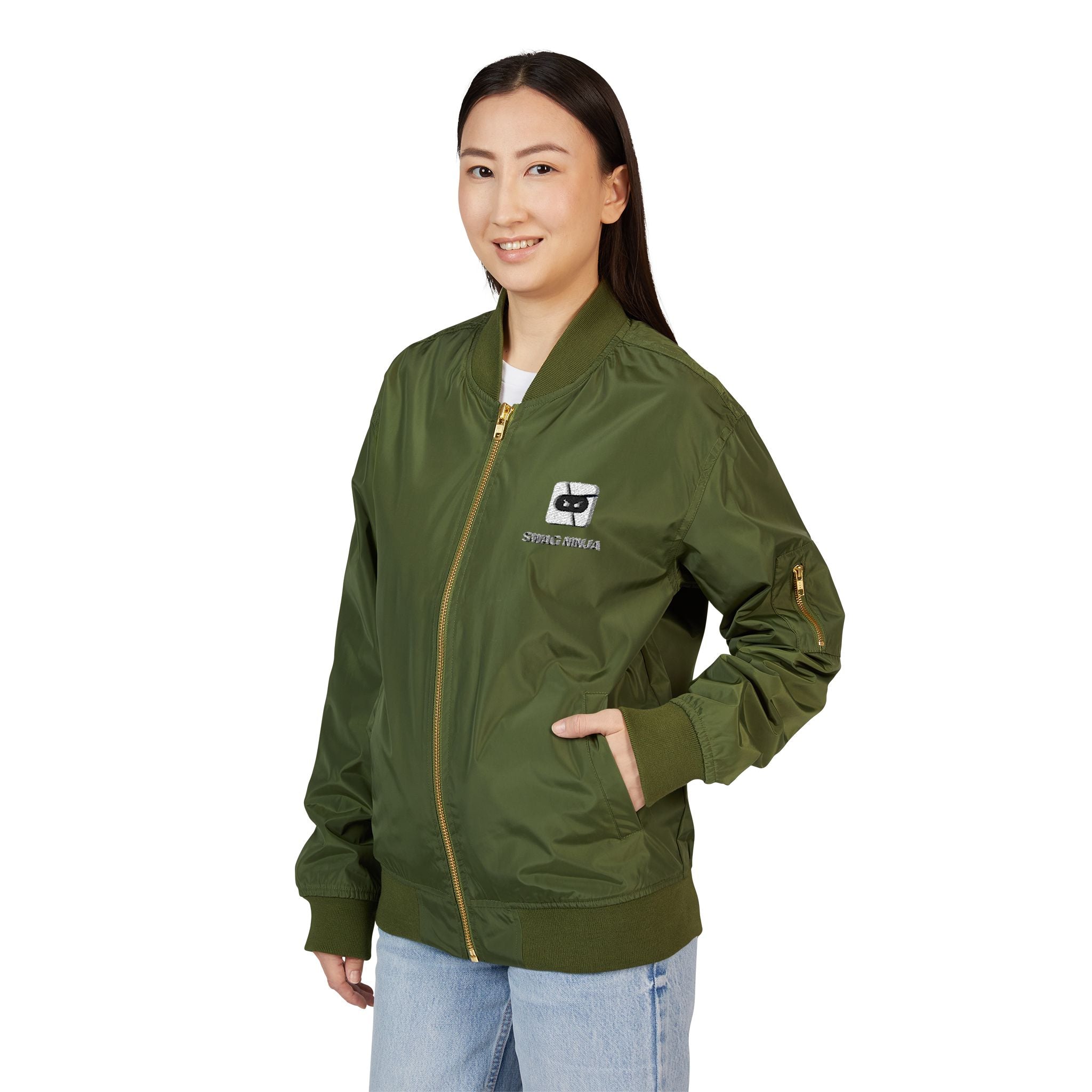 Custom Eco-Friendly Embroidered Bomber Jacket