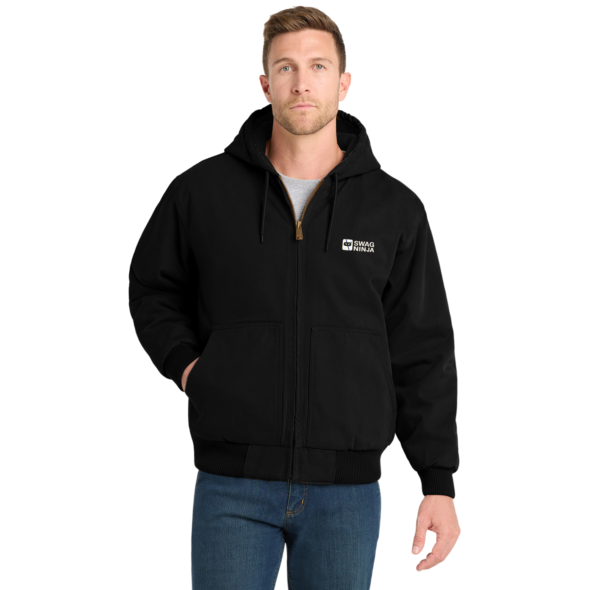 Custom Men's Hooded Work Jacket