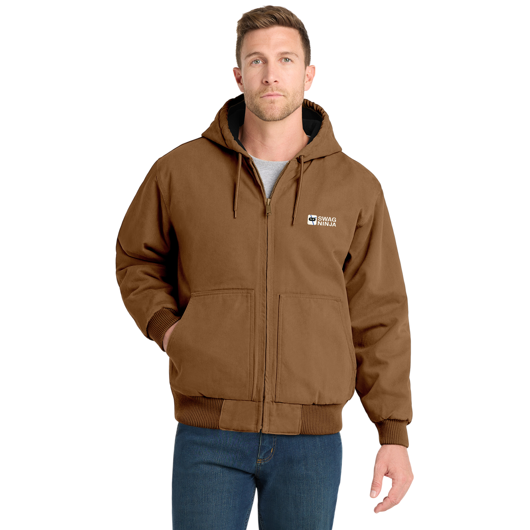 Custom Men's Hooded Work Jacket