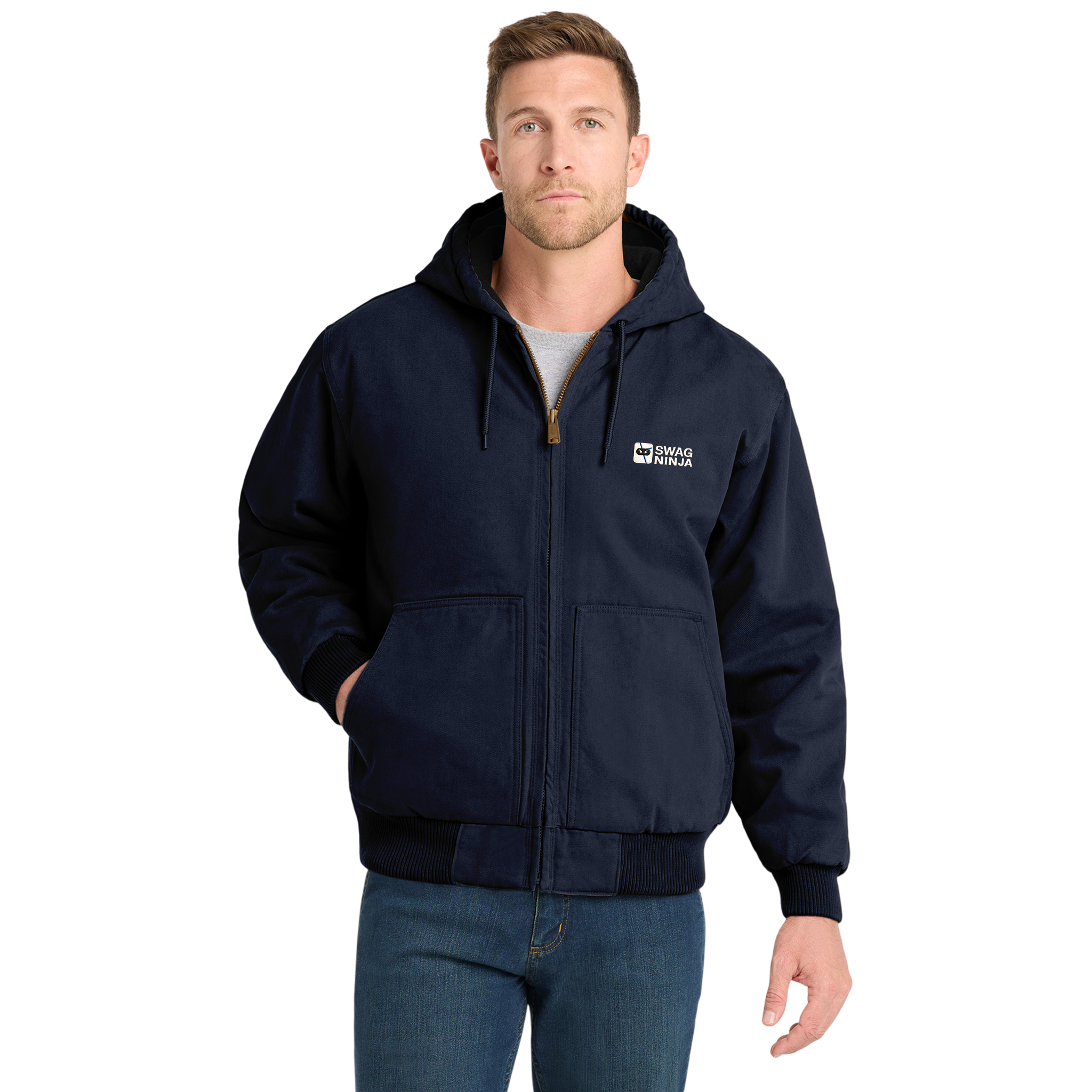 Custom Men's Hooded Work Jacket