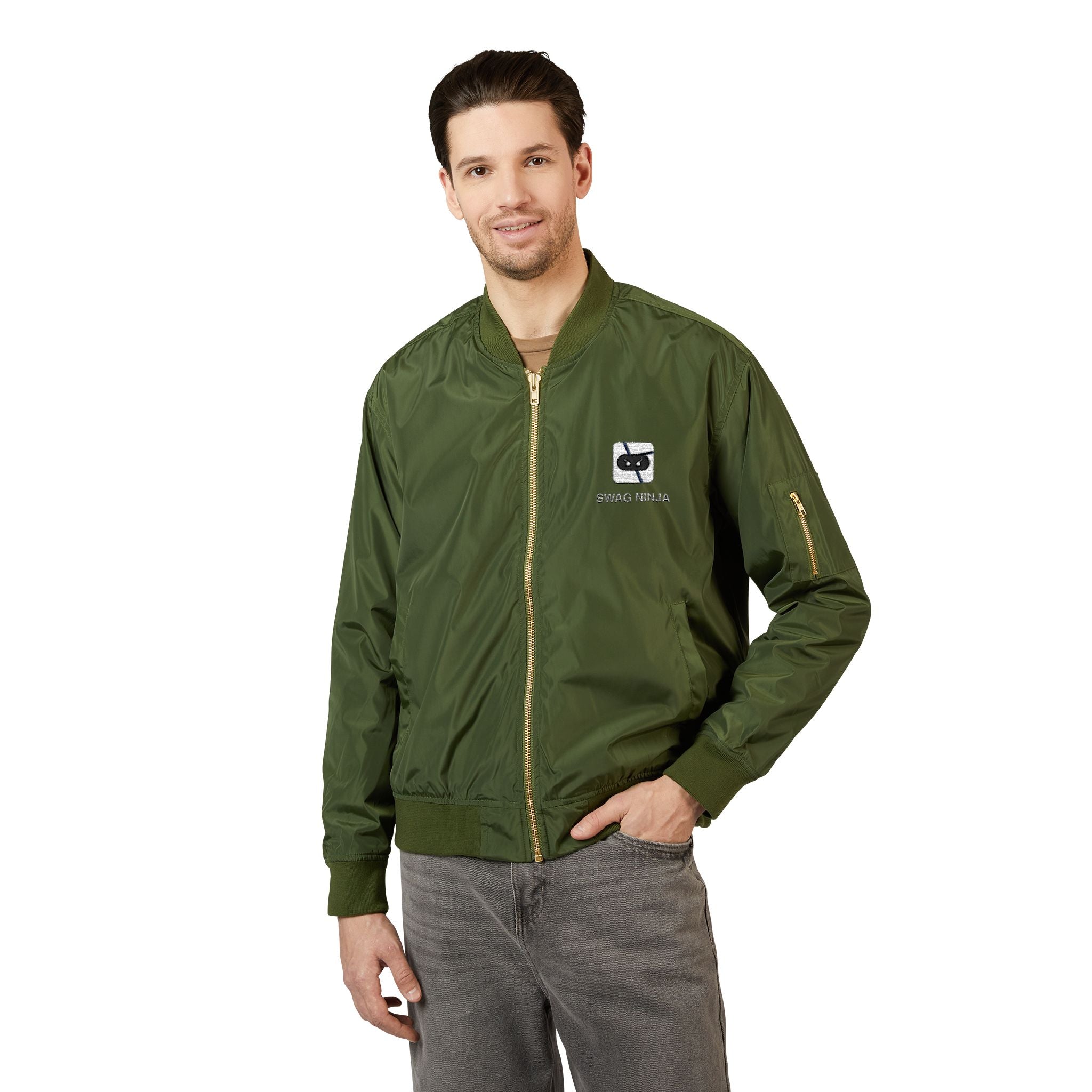Custom Eco-Friendly Embroidered Bomber Jacket