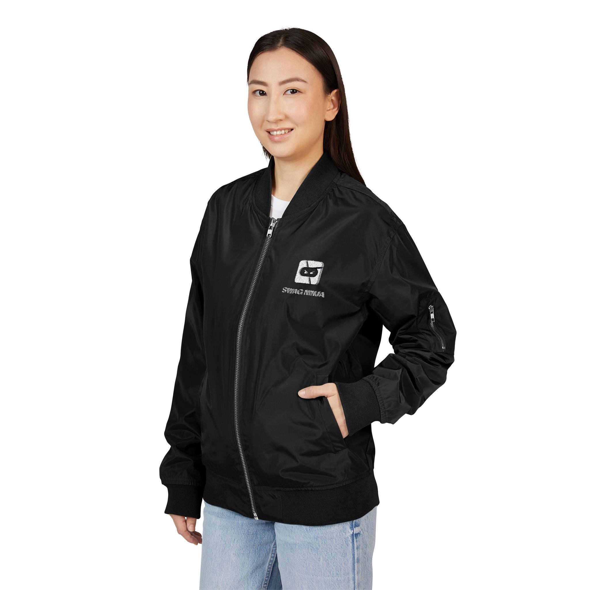 Custom Eco-Friendly Embroidered Bomber Jacket