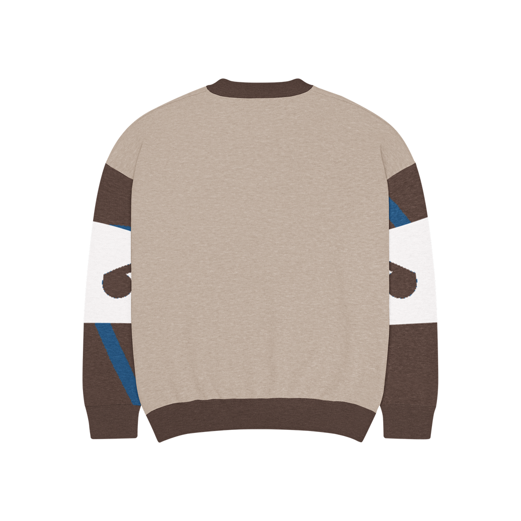 Custom Relaxed fit knitted crew neck sweater