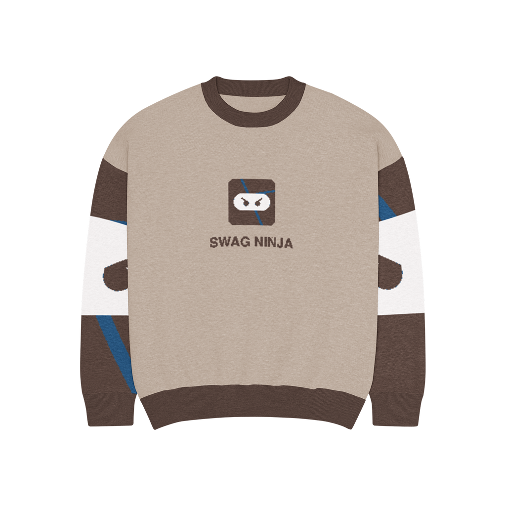 Custom Relaxed fit knitted crew neck sweater
