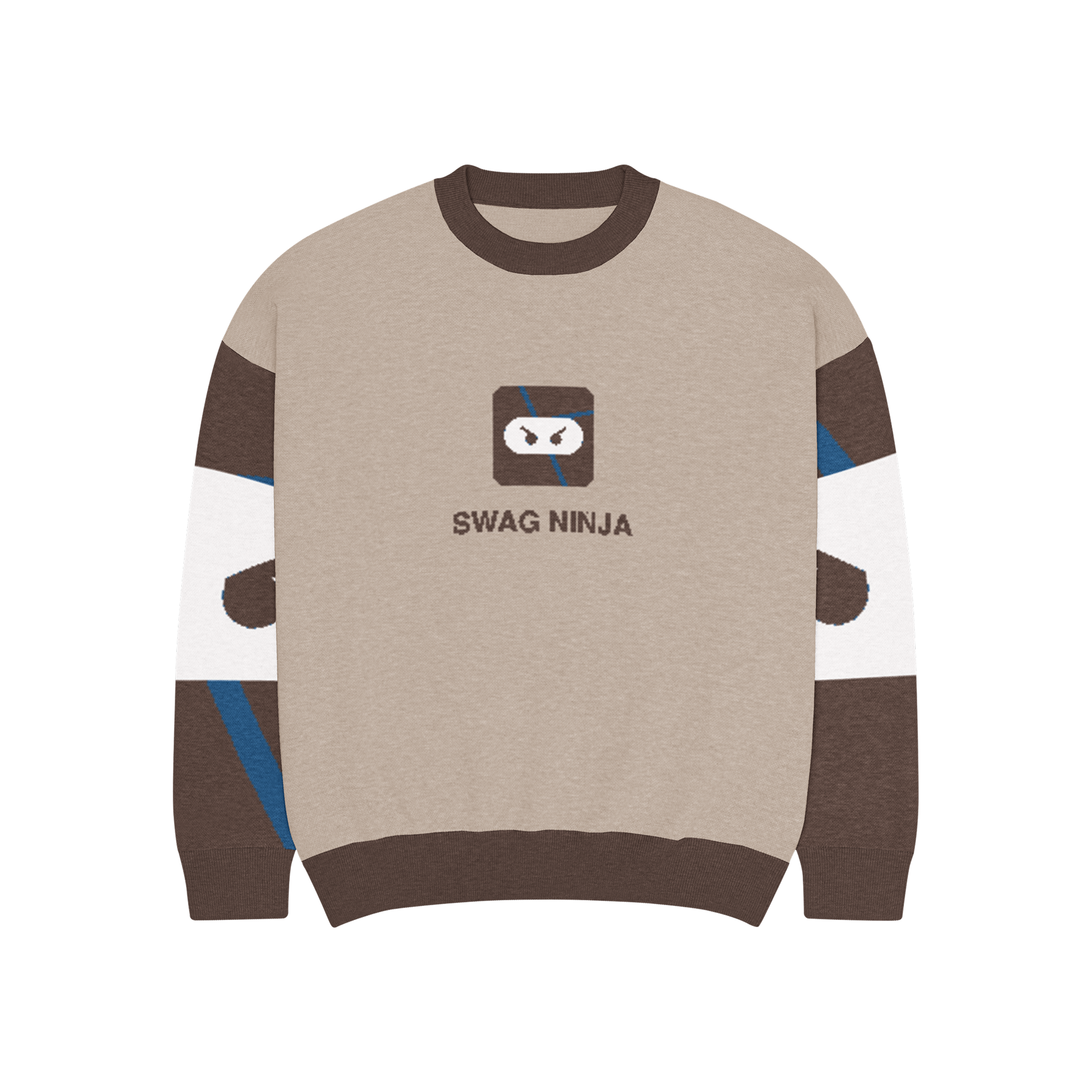 Custom Relaxed fit knitted crew neck sweater